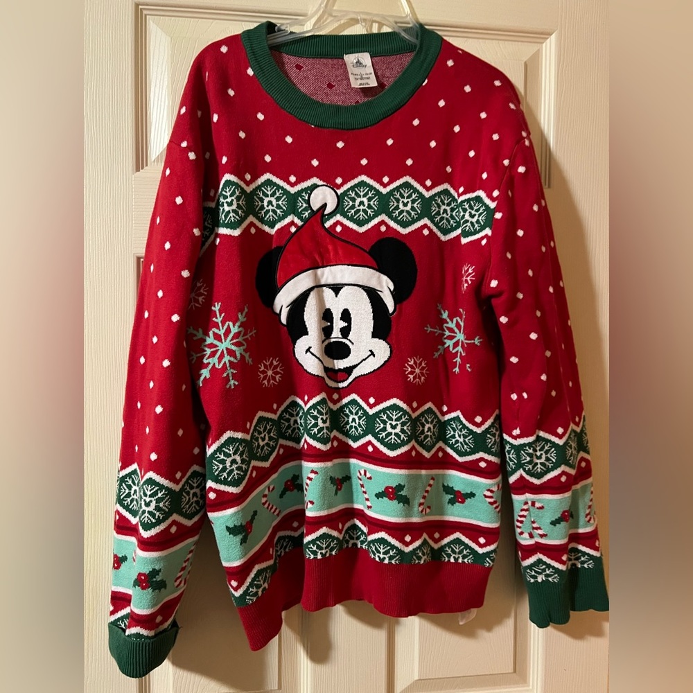 Shop Disney Unisex Large Christmas Holiday Sweater Winter Mickey Mouse